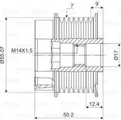 VALEO Remskiva- generator  (588130)