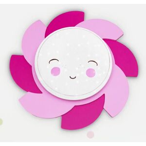 Elobra LED-vägglampa Sun Starlight Smile, rosa