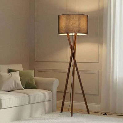Golvlampa Auriane Lucande, Mörkt trä, Vardagsrum / matsal, Textil / tyger / siden, Skandinavisk, Golvlampa Golvlampa Auriane Lucande, Mörkt trä, Vardagsrum / matsal, Textil / tyger / siden, Skandinavisk, Golvlampa
