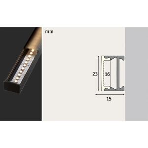 Paulmann Square profil svart diffusor svart 1 m