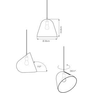 Nyta Tilt pendellampa, kabel 3 m röd, svart