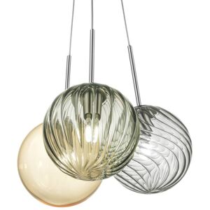 Sil-Lux Hänglampa Bubble, 3 lampa, nickel