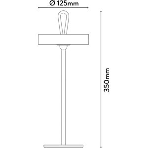 Näve LED-batteribordslampa Ella, magnetisk, vit