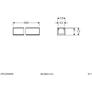 EVN APFLAT6 profil 200 cm, U-profil, smal