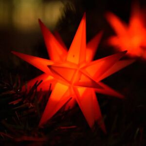 STERNTALER LED-ljusslinga med 9 stjärnor för utomhusbruk röd