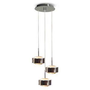 Top Light LED-pendellampa Puk Meg Maxx Drop Trio, nickel