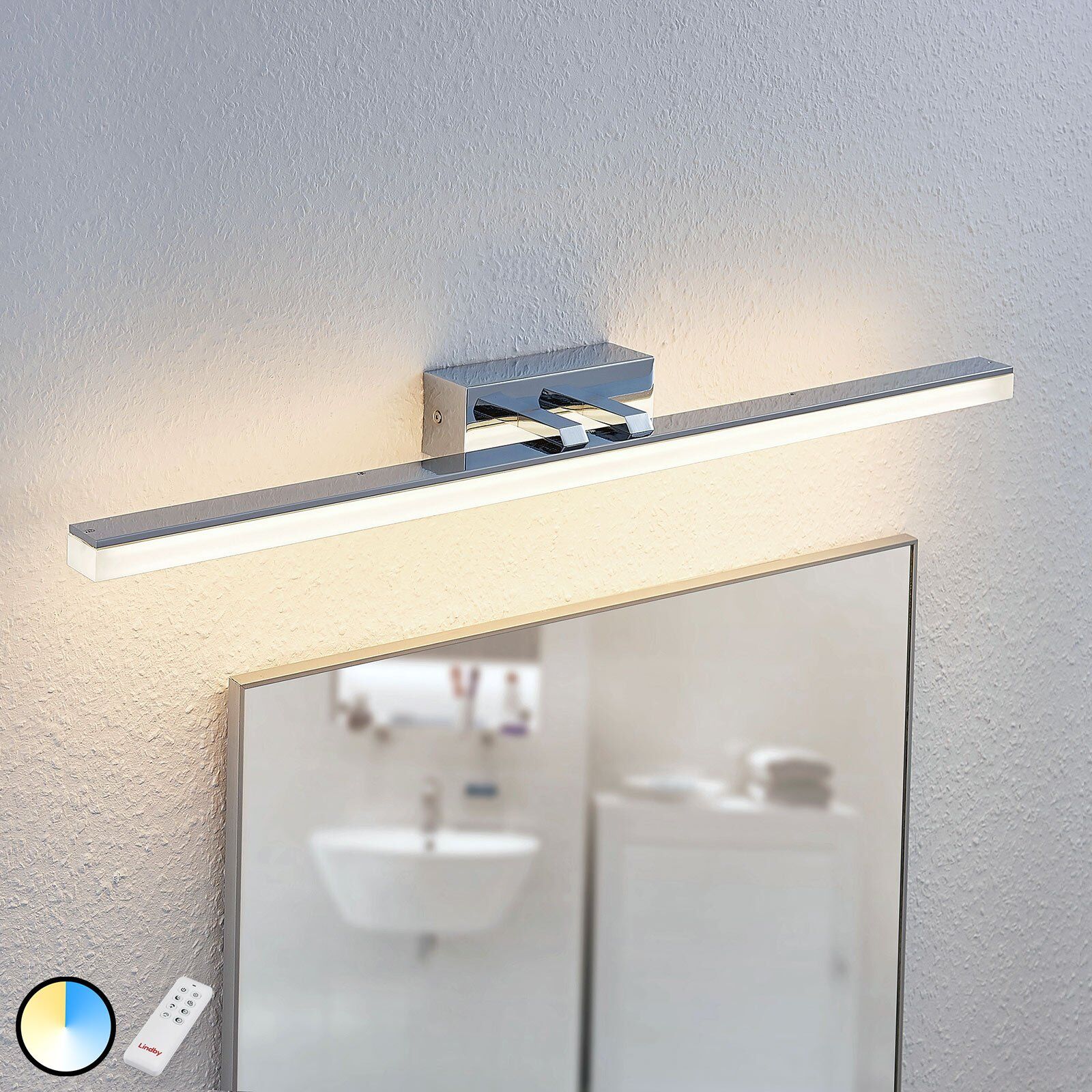 Lindby LED-spegellampa Bernie, CCT, IP44, 75 cm Lindby LED-spegellampa Bernie, CCT, IP44, 75 cm