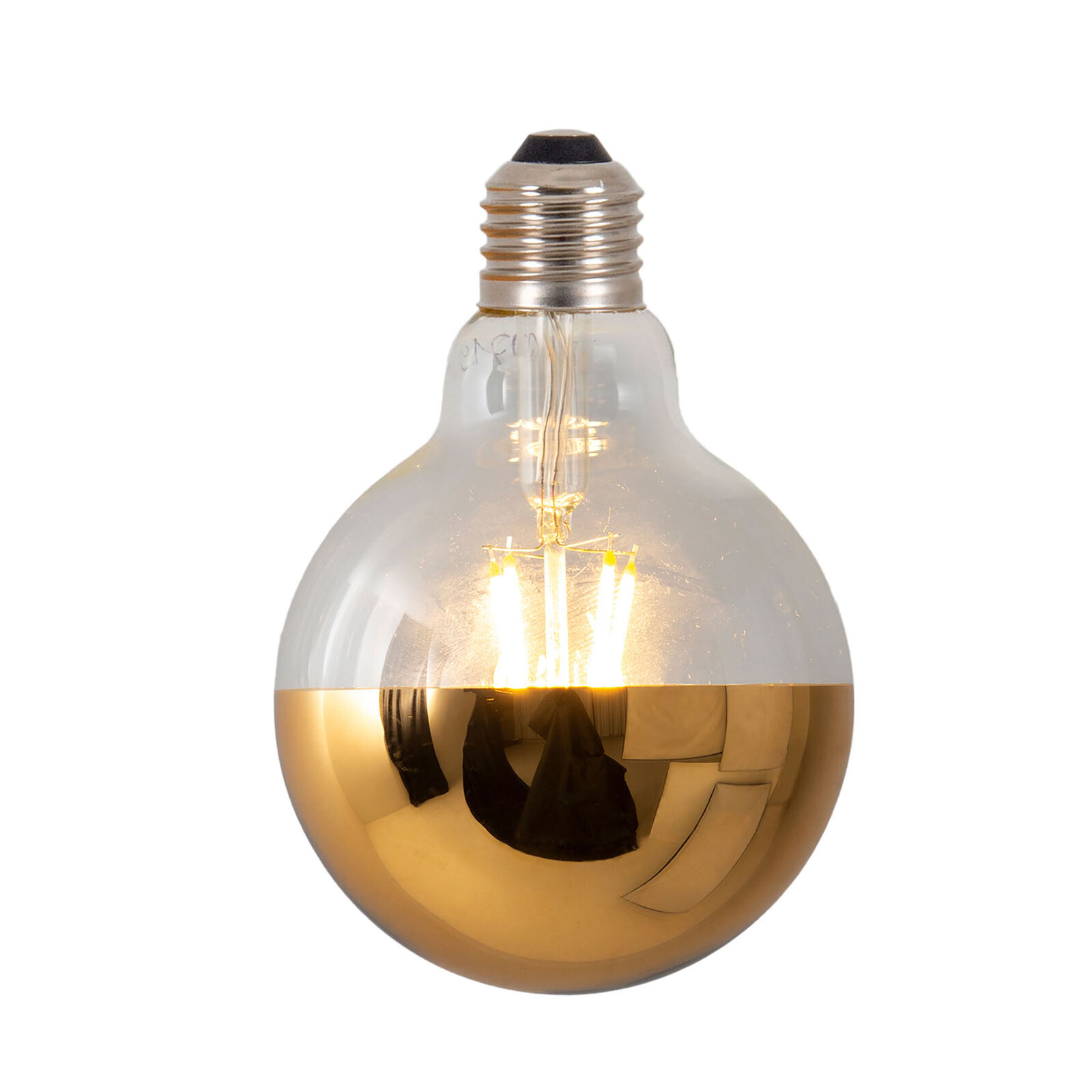 Näve LED-toppförspeglad lampa Tomy, E27 6 W dimbar guld