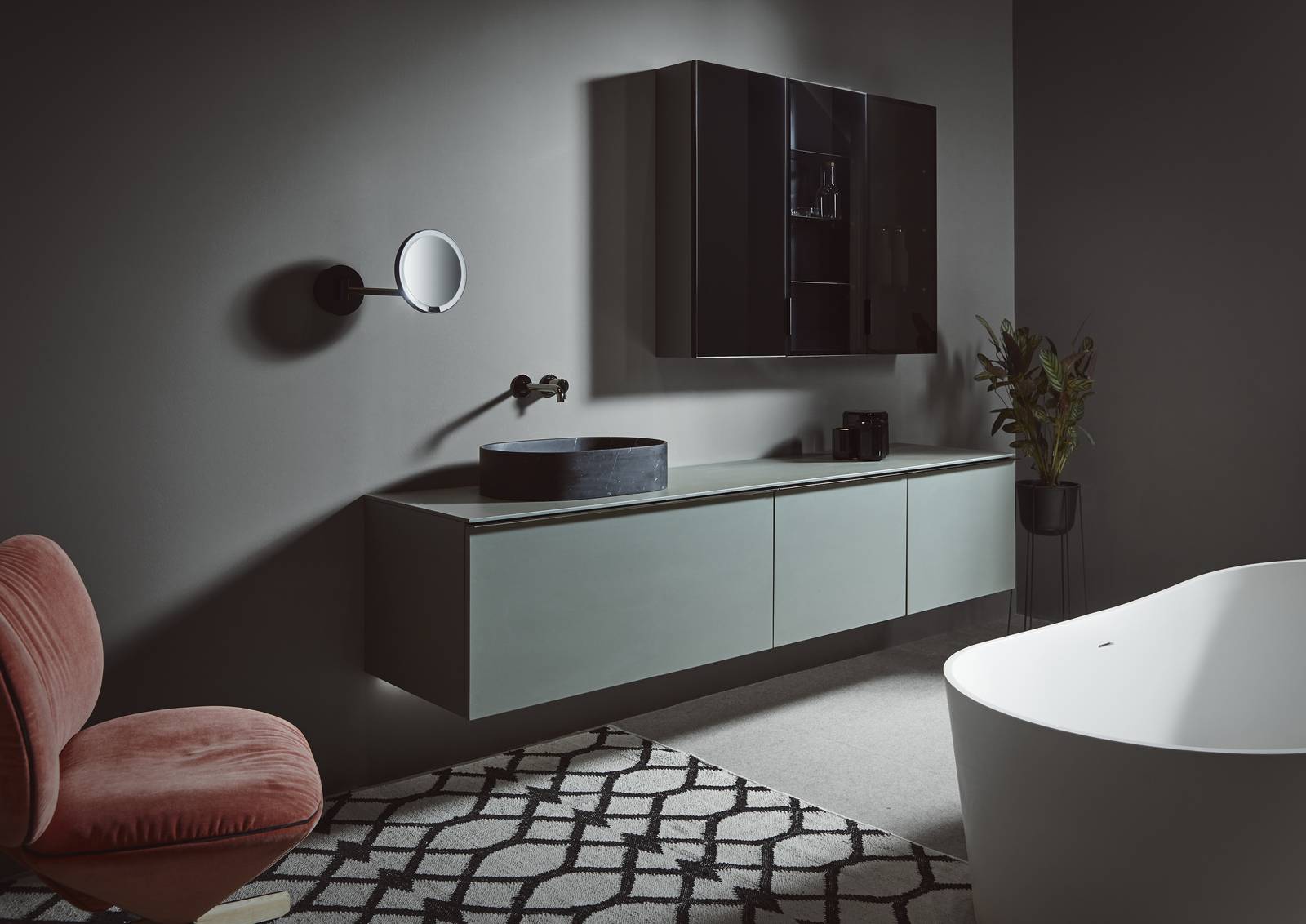 Decor Walther Just Look WD LED-väggspegel svart Decor Walther Just Look WD LED-väggspegel svart