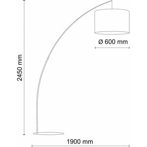 TK Lighting Golvlampa Moby Green med textilskärm