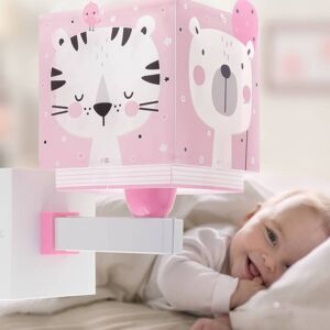 Dalber Baby Jungle vägglampa med kontakt, rosa