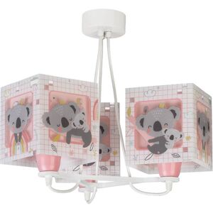 Dalber Hängande barnlampa Koala, 3-ljus, rosa