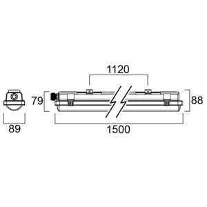 Sylvania Resisto fuktsäker 1500 IP66 4 000K 30W