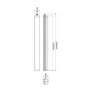 Deko-Light Tri Proof Motion LED fuktsäker lampa, 114,5 cm