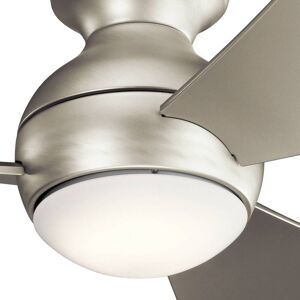 KICHLER LED-takfläkt Sola, IP23 nickel