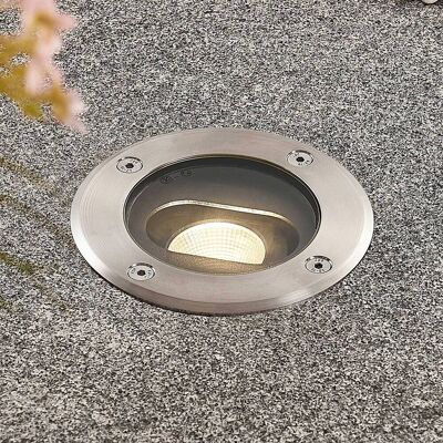 Rund LED-golvinbyggnadslampa Doris, stål Doris Lucande, Aluminium / grå / zink, Aluminium / grå / zink, Modern, LED-markspotlight Rund LED-golvinbyggnadslampa Doris, stål Doris Lucande, Aluminium / grå / zink, Aluminium / grå / zink, Modern, LED-markspotlight