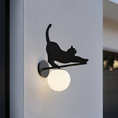 Vägglampa utomhus Katti Cat Lindby, dimbar, Svart, Metall, Lantlig / rustik, Utomhusvägglampa Vägglampa utomhus Katti Cat Lindby, dimbar, Svart, Metall, Lantlig / rustik, Utomhusvägglampa