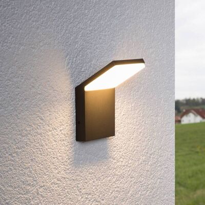 LED utomhus vägglampa NEVIO Lucande, Svart, Aluminium / grå / zink, Modern, LED-vägglampa utomhus LED utomhus vägglampa NEVIO Lucande, Svart, Aluminium / grå / zink, Modern, LED-vägglampa utomhus