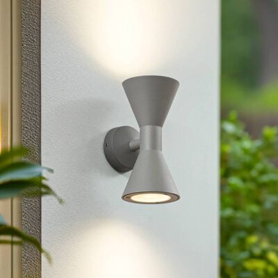Vägglampa utomhus Xalor Lucande, dimbar, Aluminium / grå / zink, Aluminium / grå / zink, Modern, Utomhusvägglampa Vägglampa utomhus Xalor Lucande, dimbar, Aluminium / grå / zink, Aluminium / grå / zink, Modern, Utomhusvägglampa