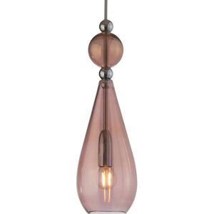 EBB & FLOW Smykke pendellampa silver, brun-rosé