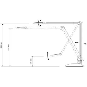 MAULoptimus LED-bordslampa, antracit, stativ