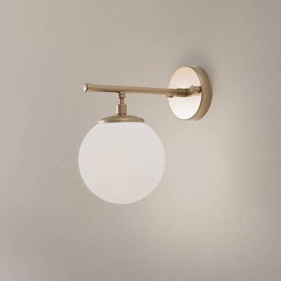 Vägglampa Roe Opviq, dimbar, Mässing / guld, Vardagsrum / matsal, Glas, Vägglampa, vägglampa inomhus Vägglampa Roe Opviq, dimbar, Mässing / guld, Vardagsrum / matsal, Glas, Vägglampa, vägglampa inomhus