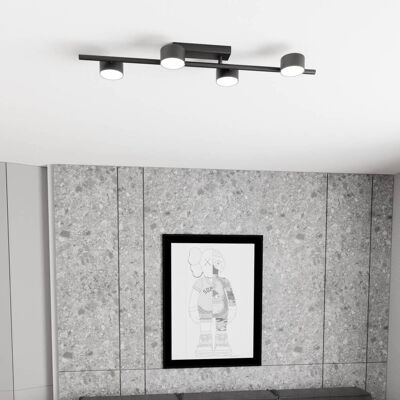 Takspotlight Bet, längd 80 cm, svart, metall, 4 lampor. Bet EMIBIG LIGHTING, dimbar, Svart, Vardagsrum / matsal, Metall, Modern, Halogen spots Takspotlight Bet, längd 80 cm, svart, metall, 4 lampor. Bet EMIBIG LIGHTING, dimbar, Svart, Vardagsrum / matsal, Metall, Modern, Halogen spots