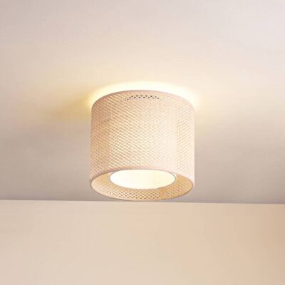 Lindby Soula Taklampa Brun - 26cm, E27, Plast & Textil Lindby Soula Taklampa Brun - 26cm, E27, Plast & Textil