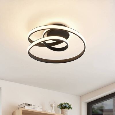 LED taklampa Sakina Lucande, dimbar, Svart, Vardagsrum / matsal, Metall, Design, LED-taklampa LED taklampa Sakina Lucande, dimbar, Svart, Vardagsrum / matsal, Metall, Design, LED-taklampa