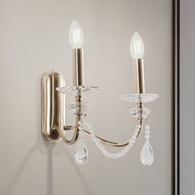Vägglampa Adone Lucea, dimbar, Mässing / guld, Vardagsrum / matsal, Metall, Vägglampa, vägglampa inomhus Vägglampa Adone Lucea, dimbar, Mässing / guld, Vardagsrum / matsal, Metall, Vägglampa, vägglampa inomhus