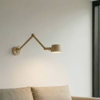 Vägglampa Silka Lucande, dimbar, Creme / bärnsten, Vardagsrum / matsal, Metall, Modern, Vägglampa, vägglampa inomhus Vägglampa Silka Lucande, dimbar, Creme / bärnsten, Vardagsrum / matsal, Metall, Modern, Vägglampa, vägglampa inomhus