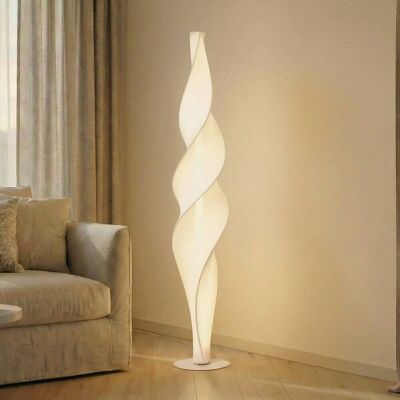 LED golvlampa Novelle Lucande, dimbar, Vitt / opal, Vardagsrum / matsal, Syntetmaterial, Design, LED-golvlampa LED golvlampa Novelle Lucande, dimbar, Vitt / opal, Vardagsrum / matsal, Syntetmaterial, Design, LED-golvlampa