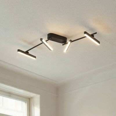 LED taklampa Eldrin Lindby, dimbar, Svart, Vardagsrum / matsal, Metall, Modern, LED-taklampa LED taklampa Eldrin Lindby, dimbar, Svart, Vardagsrum / matsal, Metall, Modern, LED-taklampa