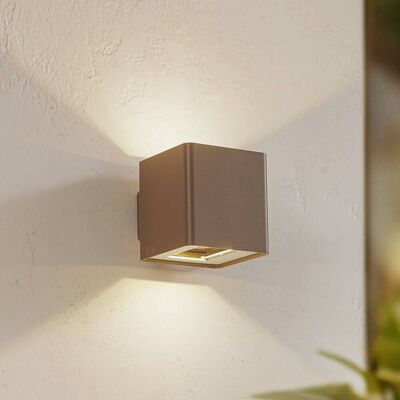 LED utomhus vägglampa Aaron Lucande, Brun / rost, Aluminium / grå / zink, Modern, LED-vägglampa utomhus LED utomhus vägglampa Aaron Lucande, Brun / rost, Aluminium / grå / zink, Modern, LED-vägglampa utomhus