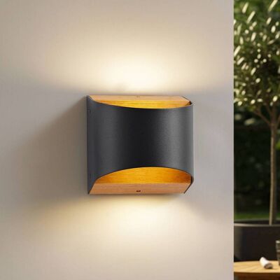 LED utomhus vägglampa Lenore Lindby, Svart, Aluminium / grå / zink, Modern, LED-vägglampa utomhus LED utomhus vägglampa Lenore Lindby, Svart, Aluminium / grå / zink, Modern, LED-vägglampa utomhus