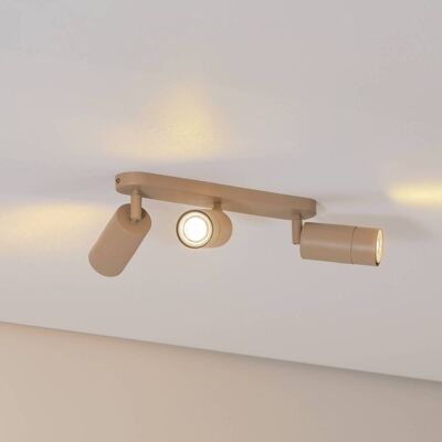 Takspotlight Link, beige, längd 33 cm, 3 lampor. Link Luminex, dimbar, Creme / bärnsten, Vardagsrum / matsal, Metall, Modern, Halogen spots Takspotlight Link, beige, längd 33 cm, 3 lampor. Link Luminex, dimbar, Creme / bärnsten, Vardagsrum / matsal, Metall, Modern, Halogen spots