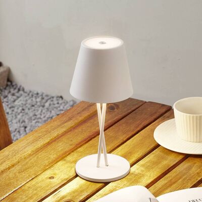 Lindby LED-uppladdningsbar bordslampa Janea CROSS, vit, metall Lindby, dimbar, Vitt / opal, Metall, Modern Lindby LED-uppladdningsbar bordslampa Janea CROSS, vit, metall Lindby, dimbar, Vitt / opal, Metall, Modern