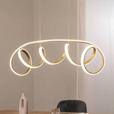 Pendellampa Kira ONLI, Mässing / guld, Vardagsrum / matsal, Aluminium / grå / zink, Modern Pendellampa Kira ONLI, Mässing / guld, Vardagsrum / matsal, Aluminium / grå / zink, Modern