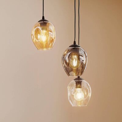 Glas pendellampa Starla EMIBIG LIGHTING, dimbar, Svart, Vardagsrum / matsal, Glas, Modern, Pendellampa Glas pendellampa Starla EMIBIG LIGHTING, dimbar, Svart, Vardagsrum / matsal, Glas, Modern, Pendellampa