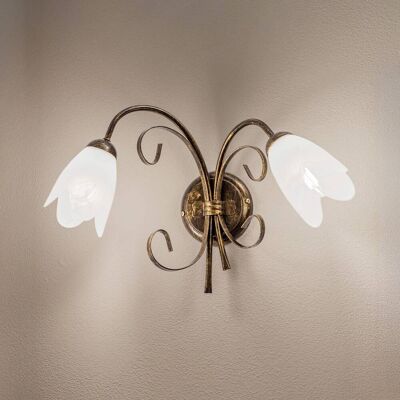 Vägglampa Odino ONLI, dimbar, Brun / mässing, Vardagsrum / matsal, Metall, Vägglampa, vägglampa inomhus Vägglampa Odino ONLI, dimbar, Brun / mässing, Vardagsrum / matsal, Metall, Vägglampa, vägglampa inomhus