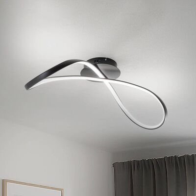 LED taklampa Infinity Milagro Lighting, Svart, Vardagsrum / matsal, Metall, Modern, LED-taklampa LED taklampa Infinity Milagro Lighting, Svart, Vardagsrum / matsal, Metall, Modern, LED-taklampa