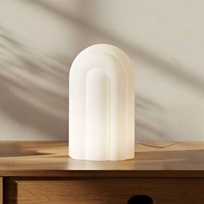 LED bordslampa Lunja Lucande, dimbar, Vitt / opal, Vardagsrum / matsal, Glas, Modern, LED-bordslampa LED bordslampa Lunja Lucande, dimbar, Vitt / opal, Vardagsrum / matsal, Glas, Modern, LED-bordslampa