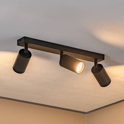 Takspotlight Sado svart stål justerbar 3 lampor lång Argon, dimbar, Svart, Vardagsrum / matsal, Metall, Modern, Halogen spots Takspotlight Sado svart stål justerbar 3 lampor lång Argon, dimbar, Svart, Vardagsrum / matsal, Metall, Modern, Halogen spots