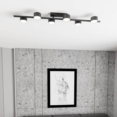 Takspotlight Bet, längd 100 cm, svart, metall, 6 lampor. Bet EMIBIG LIGHTING, dimbar, Svart, Vardagsrum / matsal, Metall, Modern, Halogen spots Takspotlight Bet, längd 100 cm, svart, metall, 6 lampor. Bet EMIBIG LIGHTING, dimbar, Svart, Vardagsrum / matsal, Metall, Modern, Halogen spots