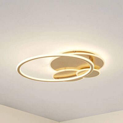 Taklampa Circulo Lucande, dimbar, Mässing / guld, Vardagsrum / matsal, Metall, Modern, Taklampa Taklampa Circulo Lucande, dimbar, Mässing / guld, Vardagsrum / matsal, Metall, Modern, Taklampa