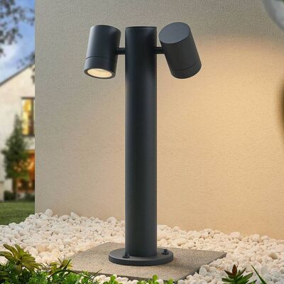 Pollare Maloney Lucande, dimbar, Svart, Aluminium / grå / zink, Modern, Utomhuslampa Pollare Maloney Lucande, dimbar, Svart, Aluminium / grå / zink, Modern, Utomhuslampa