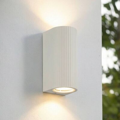 Vägglampa utomhus Aluvo Lindby, dimbar, Vitt / opal, Aluminium / grå / zink, Modern, Utomhusvägglampa Vägglampa utomhus Aluvo Lindby, dimbar, Vitt / opal, Aluminium / grå / zink, Modern, Utomhusvägglampa