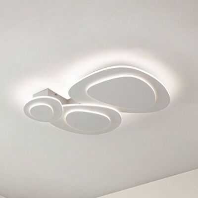 LED taklampa Delar Lindby, dimbar, Vitt / opal, Vardagsrum / matsal, Syntetmaterial, Modern, LED-taklampa LED taklampa Delar Lindby, dimbar, Vitt / opal, Vardagsrum / matsal, Syntetmaterial, Modern, LED-taklampa