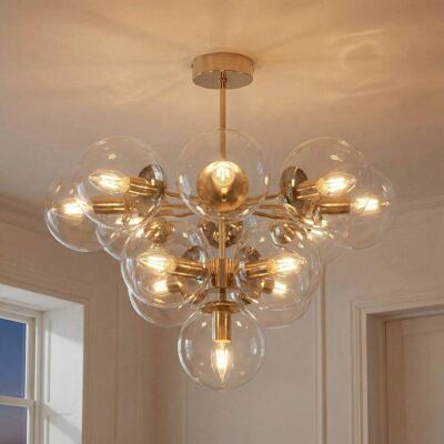 Taklampa Zumba Domiluce, dimbar, Mässing / guld, Vardagsrum / matsal, Metall, Modern, Taklampa Taklampa Zumba Domiluce, dimbar, Mässing / guld, Vardagsrum / matsal, Metall, Modern, Taklampa