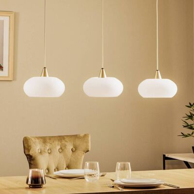 Design pendellampa Sharvil Lucande, dimbar, Vitt / opal, Vardagsrum / matsal, Glas, Design, Pendellampa Design pendellampa Sharvil Lucande, dimbar, Vitt / opal, Vardagsrum / matsal, Glas, Design, Pendellampa